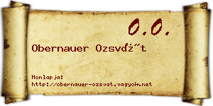 Obernauer Ozsvát névjegykártya